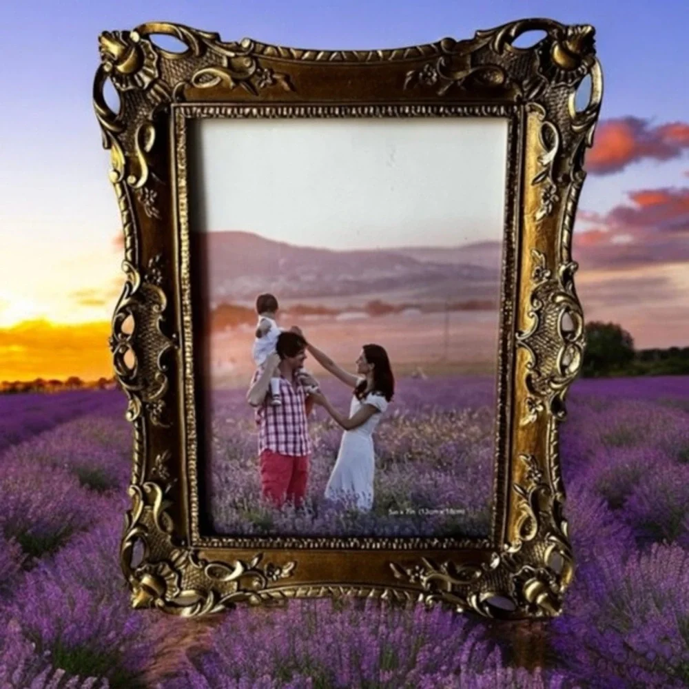 Elegant Gold Ornate lace  Picture Frame for 5”x7” photo